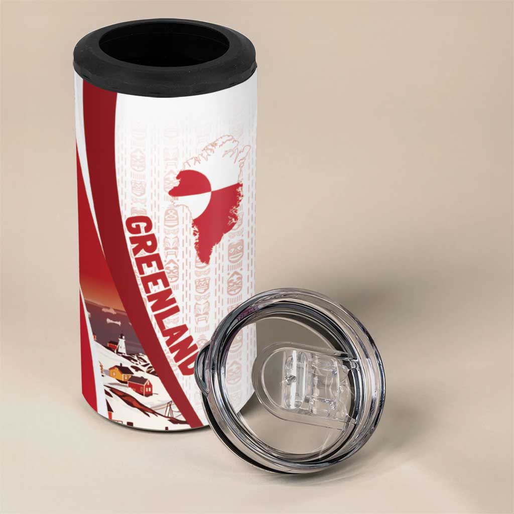 Personalized Greenland 4 in 1 Can Cooler Tumbler Tupilaks Inspired