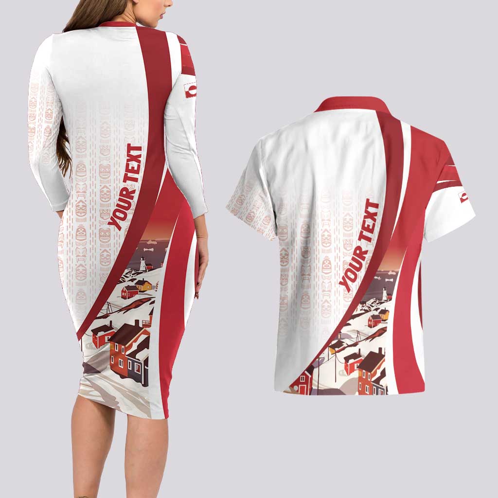 Personalized Greenland Couples Matching Long Sleeve Bodycon Dress and Hawaiian Shirt Tupilaks Inspired
