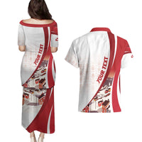 Personalized Greenland Couples Matching Puletasi and Hawaiian Shirt Tupilaks Inspired