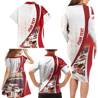 Personalized Greenland Family Matching Long Sleeve Bodycon Dress and Hawaiian Shirt Tupilaks Inspired