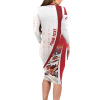 Personalized Greenland Family Matching Long Sleeve Bodycon Dress and Hawaiian Shirt Tupilaks Inspired