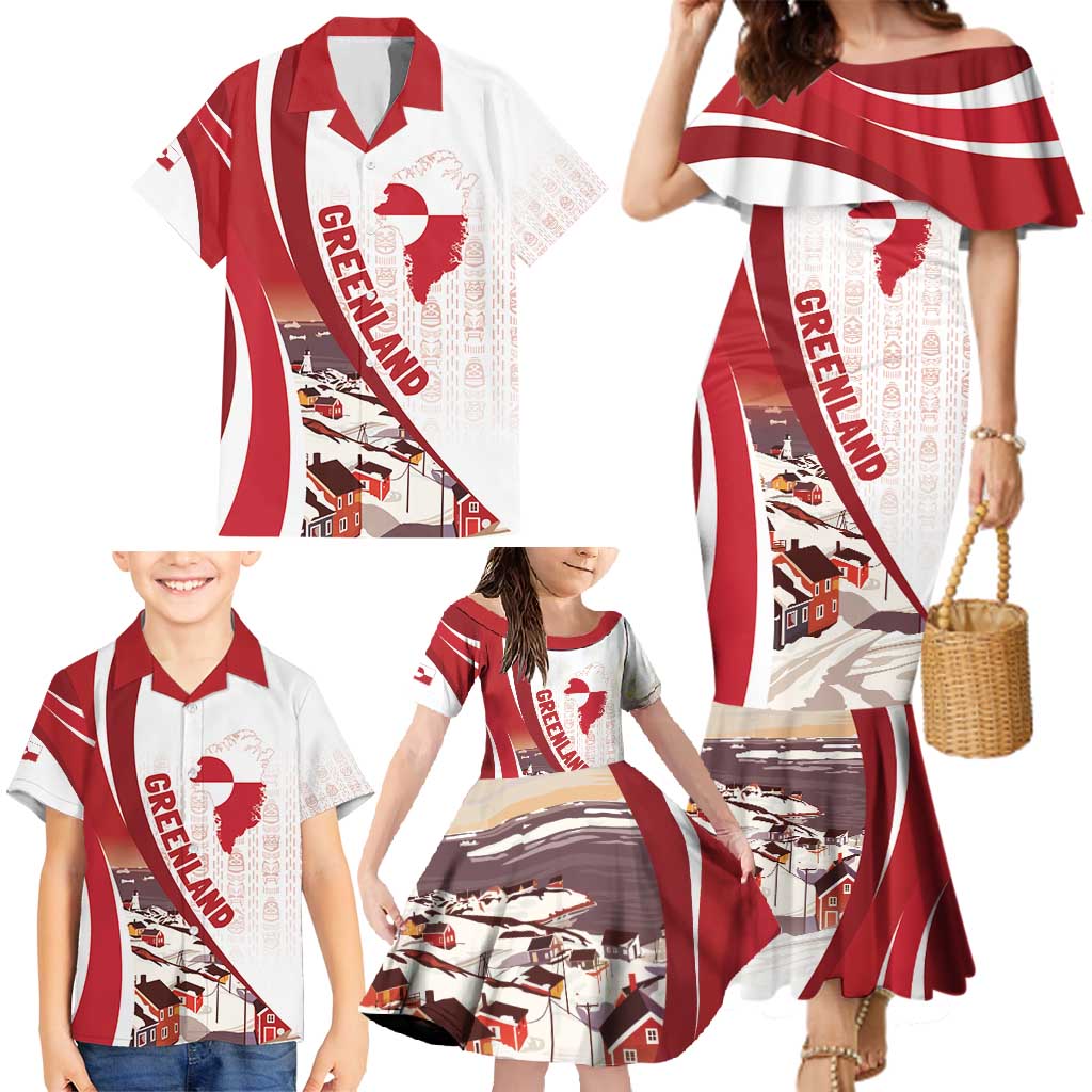 Personalized Greenland Family Matching Mermaid Dress and Hawaiian Shirt Tupilaks Inspired