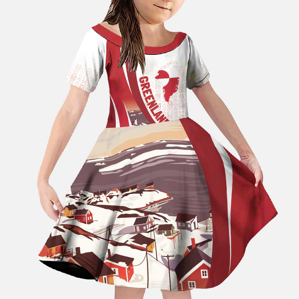Personalized Greenland Family Matching Off Shoulder Maxi Dress and Hawaiian Shirt Tupilaks Inspired