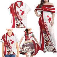Personalized Greenland Family Matching Off Shoulder Maxi Dress and Hawaiian Shirt Tupilaks Inspired