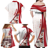 Personalized Greenland Family Matching Off Shoulder Maxi Dress and Hawaiian Shirt Tupilaks Inspired