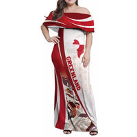 Personalized Greenland Family Matching Off Shoulder Maxi Dress and Hawaiian Shirt Tupilaks Inspired