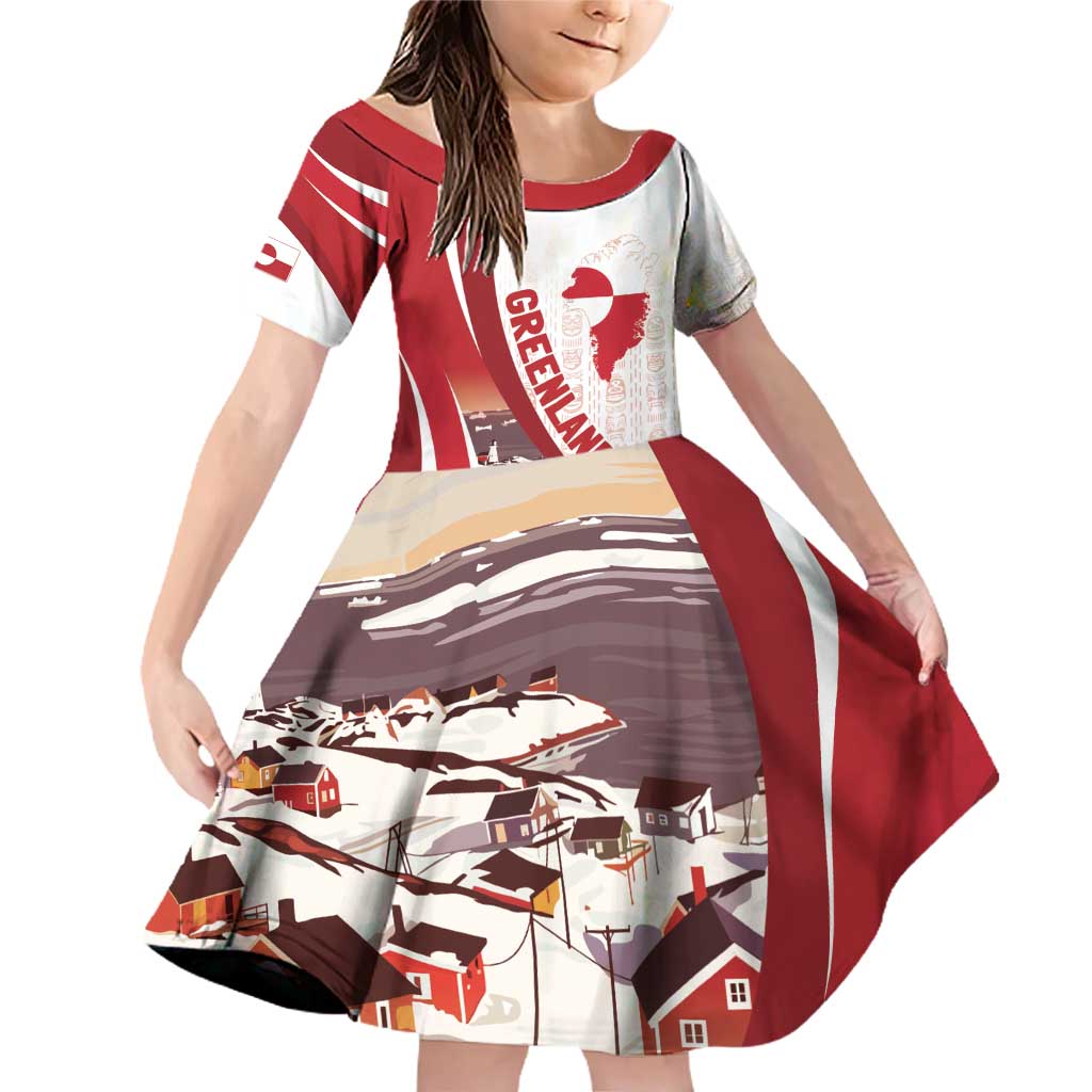Personalized Greenland Family Matching Off Shoulder Short Dress and Hawaiian Shirt Tupilaks Inspired