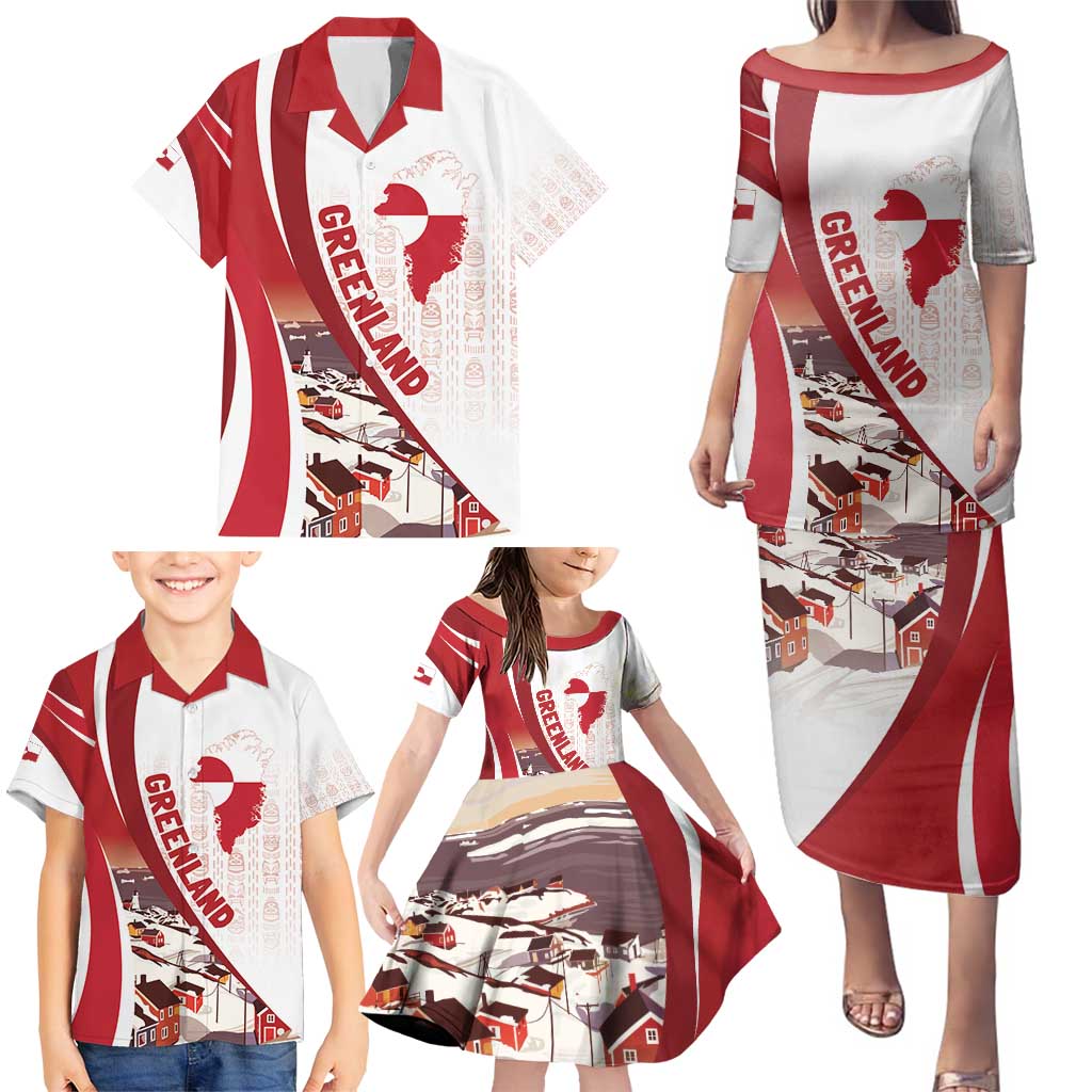 Personalized Greenland Family Matching Puletasi and Hawaiian Shirt Tupilaks Inspired