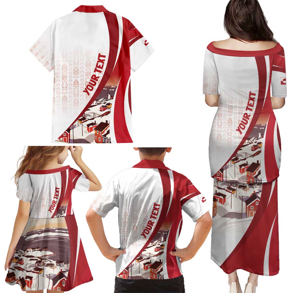 Personalized Greenland Family Matching Puletasi and Hawaiian Shirt Tupilaks Inspired