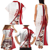 Personalized Greenland Family Matching Tank Maxi Dress and Hawaiian Shirt Tupilaks Inspired
