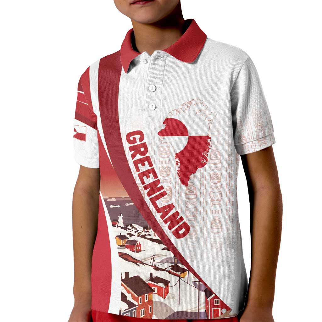 Personalized Greenland Kid Polo Shirt Tupilaks Inspired