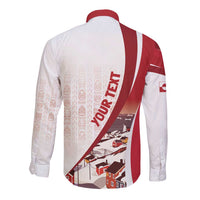 Personalized Greenland Long Sleeve Button Shirt Tupilaks Inspired