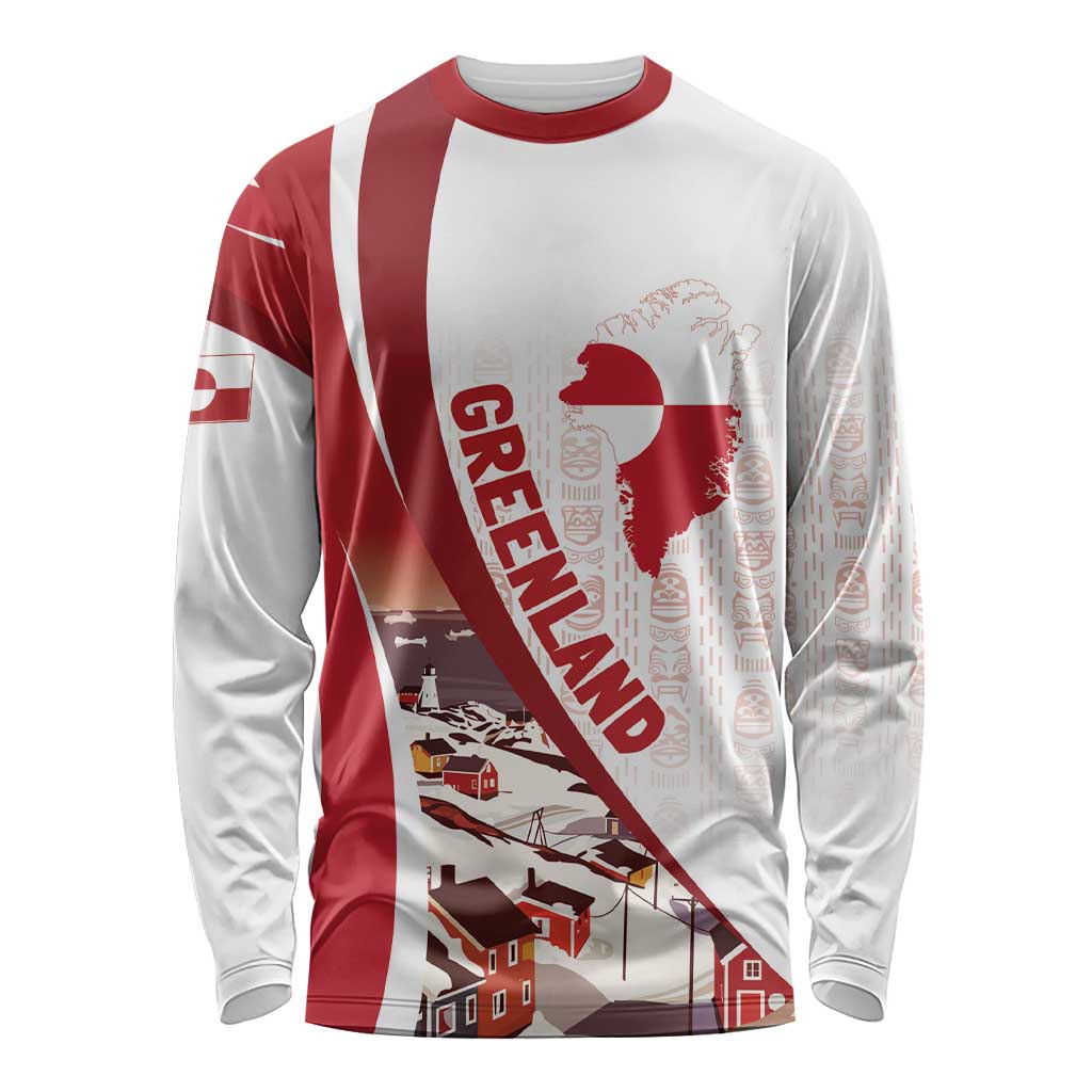 Personalized Greenland Long Sleeve Shirt Tupilaks Inspired