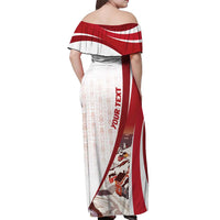 Personalized Greenland Off Shoulder Maxi Dress Tupilaks Inspired