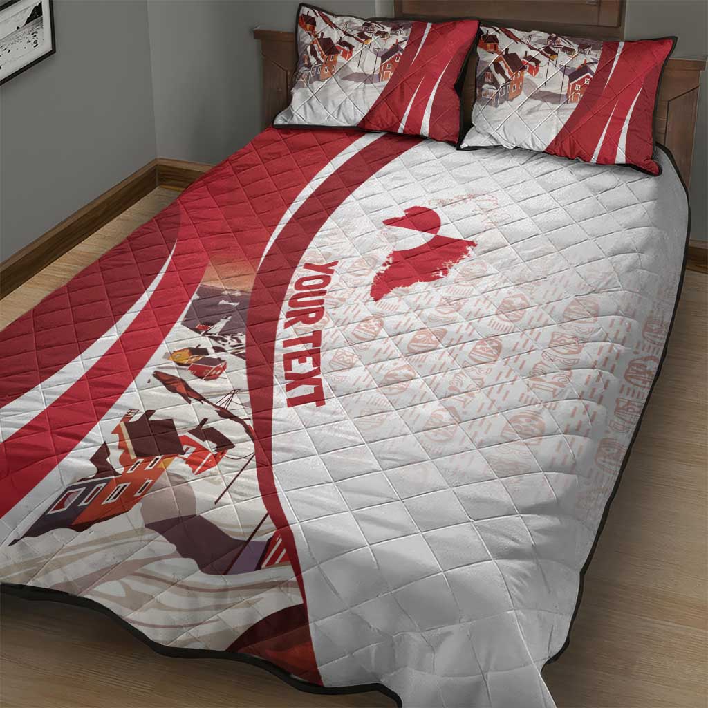 Personalized Greenland Quilt Bed Set Tupilaks Inspired
