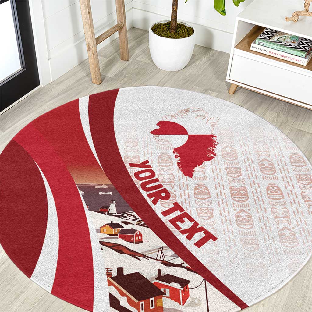 Personalized Greenland Round Carpet Tupilaks Inspired