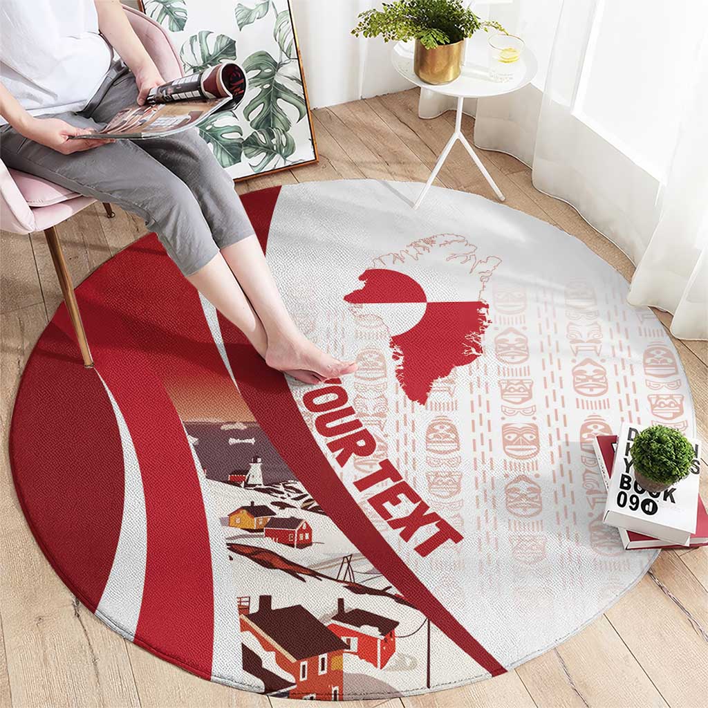 Personalized Greenland Round Carpet Tupilaks Inspired