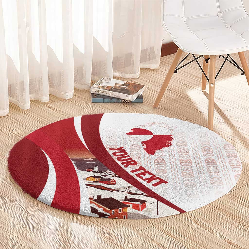 Personalized Greenland Round Carpet Tupilaks Inspired