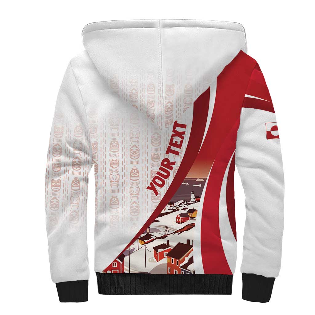 Personalized Greenland Sherpa Hoodie Tupilaks Inspired