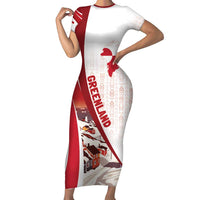 Personalized Greenland Short Sleeve Bodycon Dress Tupilaks Inspired