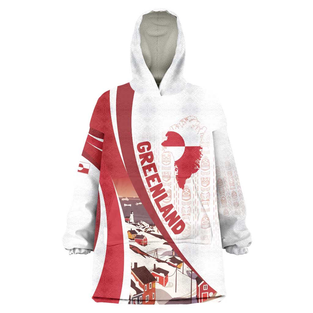 Personalized Greenland Wearable Blanket Hoodie Tupilaks Inspired