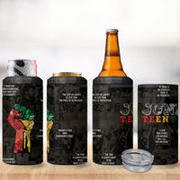 Juneteenth Black History 4 in 1 Can Cooler Tumbler Inspirational Quotes Collage