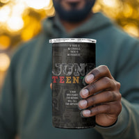 Juneteenth Black History 4 in 1 Can Cooler Tumbler Inspirational Quotes Collage