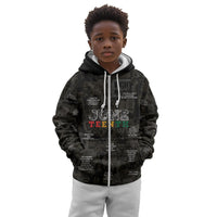 Juneteenth Black History Kid Hoodie Inspirational Quotes Collage
