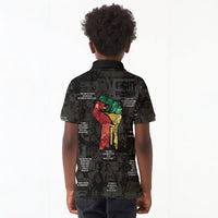 Juneteenth Black History Kid Polo Shirt Inspirational Quotes Collage