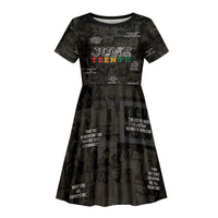 Juneteenth Black History Kid Short Sleeve Dress Inspirational Quotes Collage
