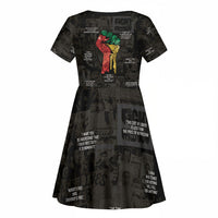 Juneteenth Black History Kid Short Sleeve Dress Inspirational Quotes Collage