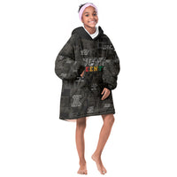 Juneteenth Black History Kid Wearable Blanket Hoodie Inspirational Quotes Collage