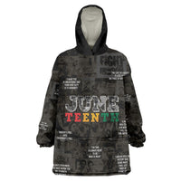 Juneteenth Black History Kid Wearable Blanket Hoodie Inspirational Quotes Collage