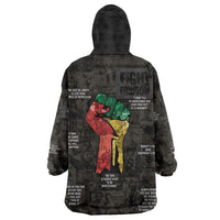 Juneteenth Black History Kid Wearable Blanket Hoodie Inspirational Quotes Collage