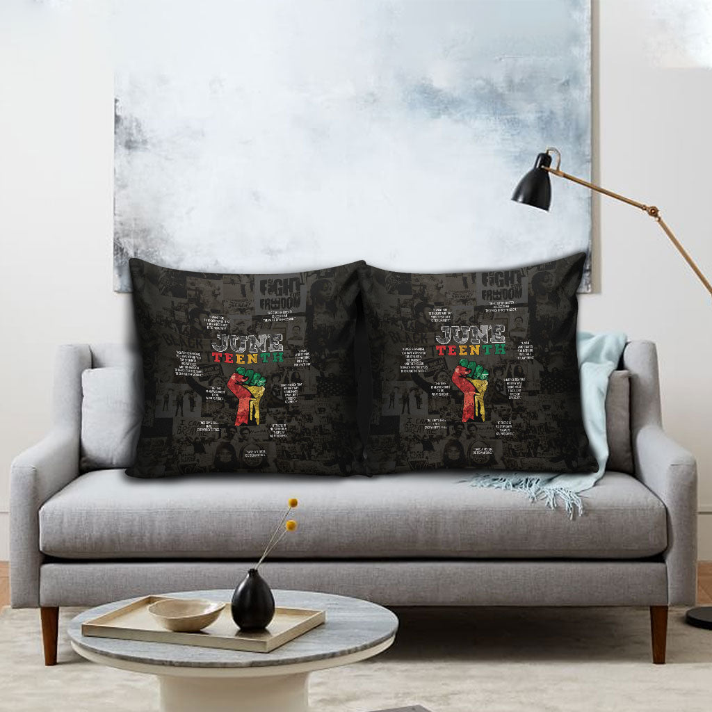 Juneteenth Black History Pillow Cover Inspirational Quotes Collage