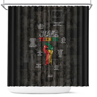 Juneteenth Black History Shower Curtain Inspirational Quotes Collage