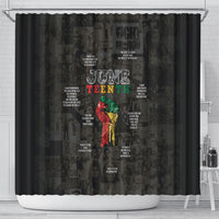 Juneteenth Black History Shower Curtain Inspirational Quotes Collage