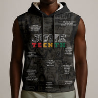 Juneteenth Black History Sleeveless Hoodie Inspirational Quotes Collage