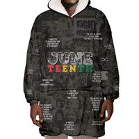 Juneteenth Black History Wearable Blanket Hoodie Inspirational Quotes Collage