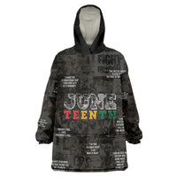 Juneteenth Black History Wearable Blanket Hoodie Inspirational Quotes Collage