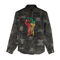 Juneteenth Black History Women Casual Shirt Inspirational Quotes Collage