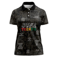 Juneteenth Black History Women Polo Shirt Inspirational Quotes Collage