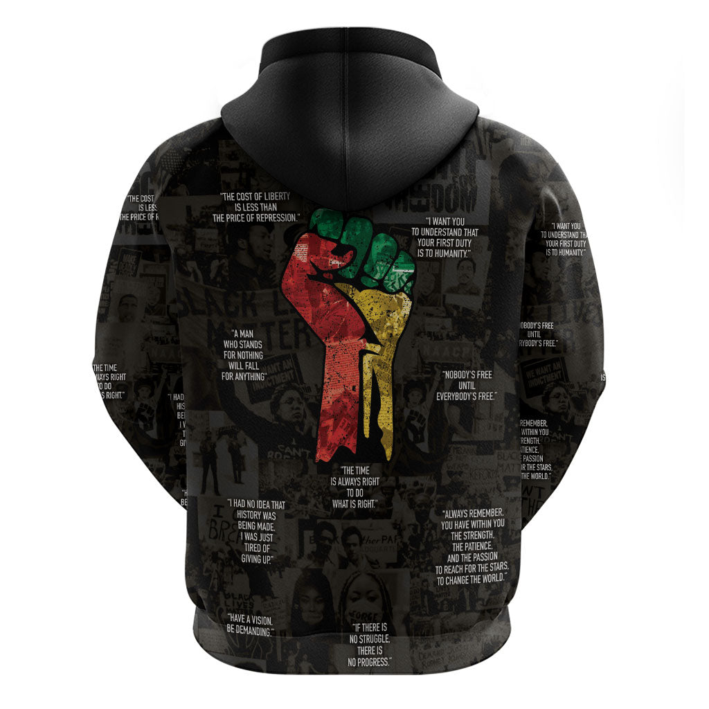Juneteenth Black History Zip Hoodie Inspirational Quotes Collage