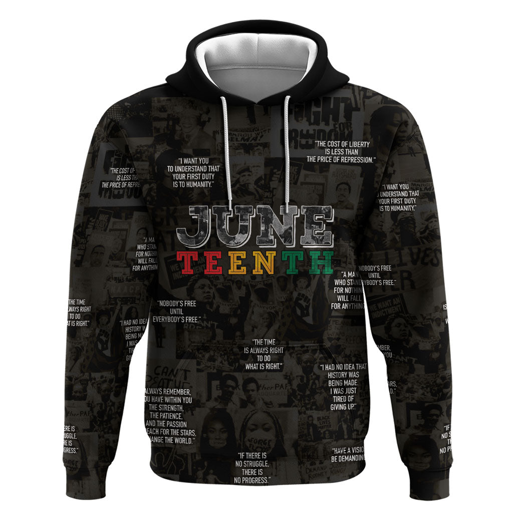 Juneteenth Black History Zip Hoodie Inspirational Quotes Collage