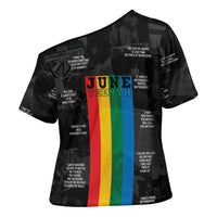 Juneteenth 2026 Black History Cross Shoulder Shirt Freedom Quotes Collage