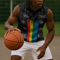 Juneteenth 2026 Black History Sleeveless Hoodie Freedom Quotes Collage