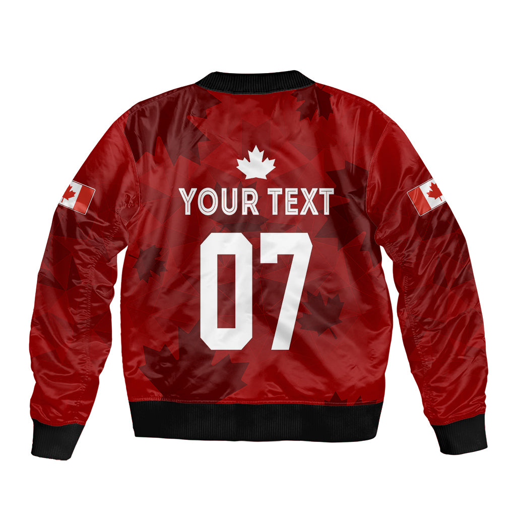 Personalised Canada Soccer Bomber Jacket Women's WC 2023 Maple Style LT7 - Wonder Print Shop
