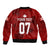 Personalised Canada Soccer Sleeve Zip Bomber Jacket Women's WC 2023 Maple Style - Wonder Print Shop