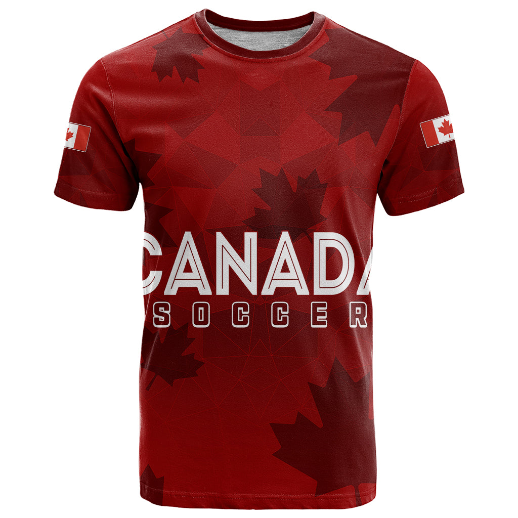 Personalised Canada Soccer T Shirt Women's WC 2023 Maple Style - Wonder Print Shop