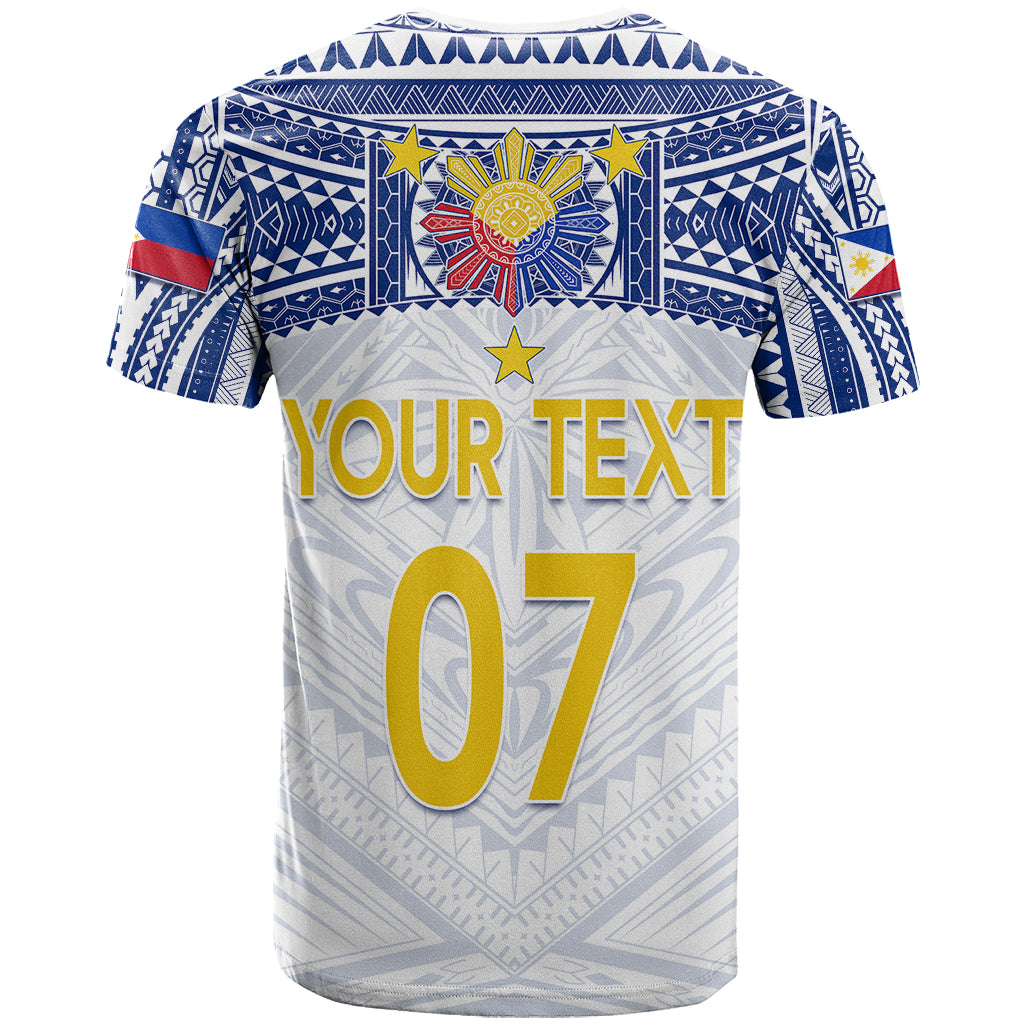 Personalised Philippines Football T Shirt Women's WC 2023 Filipinas Tribal Ver - Wonder Print Shop